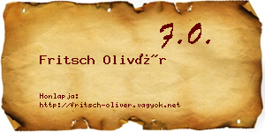 Fritsch Olivér névjegykártya